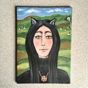 Original Artwork - “She Wolf” 5x7" Acrylic on Canvas board